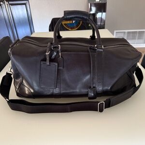 COACH - Vintage Black Leather Weekender Bag